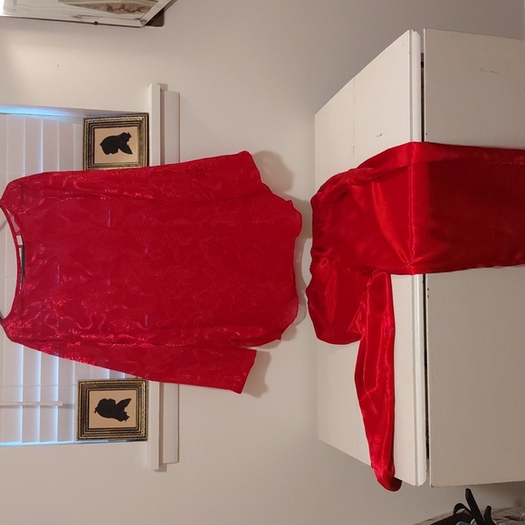Victoria's Secret Red Pajama Set - Picture 1 of 6
